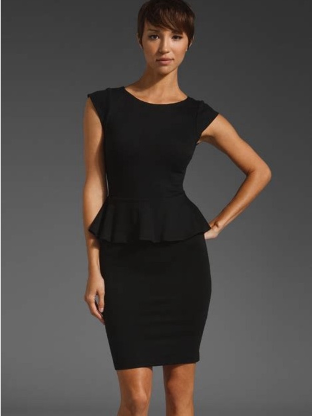 Peplum midi dress